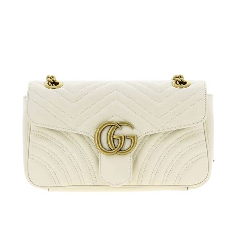 gucci white quilted crossbody bag|Gucci white marmont bag.